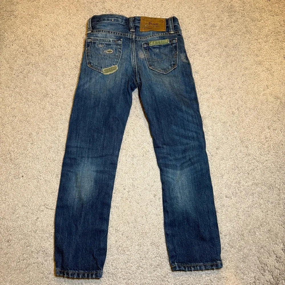 Polo Ralph Lauren‎ The Sullivan Boys Jeans Patchwork Distressed Denim 10 (21x19)